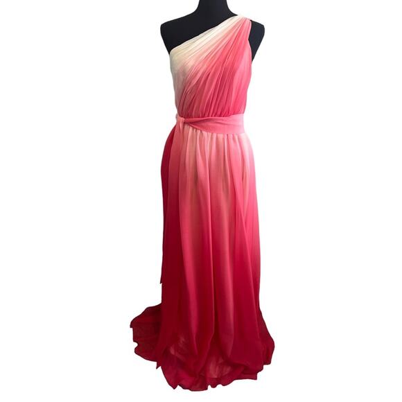 DESSY COLLECTION 2831P SZ 4 Daiquiri Ombre  BRIDESMAID PROM GOWN DRESS - Picture 2 of 9